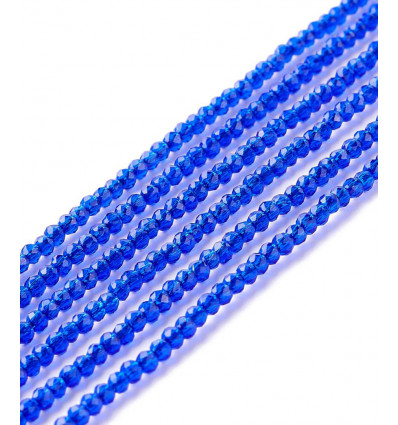 2mm - Chapelet perle en verre à facettes