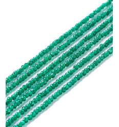 2mm - Chapelet perle en verre à facettes