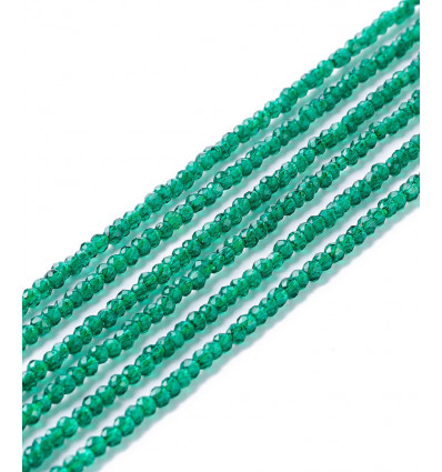 2mm - Chapelet perle en verre à facettes