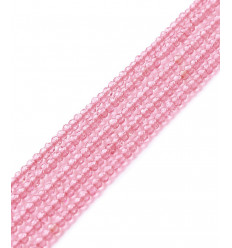 2mm - Chapelet perle en verre à facettes