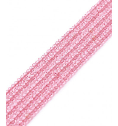 2mm - Chapelet perle en verre à facettes