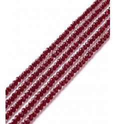 2mm - Chapelet perle en verre à facettes