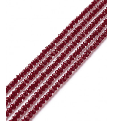 2mm - Chapelet perle en verre à facettes