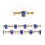 Chaine oeil protecteur bleu acier inoxydable (10cm)