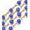 Chaine oeil protecteur bleu acier inoxydable (10cm)