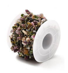 Chaine avec tourmaline acier inoxydable (10cm)