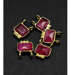 Rubis - petit pendentif à double attache