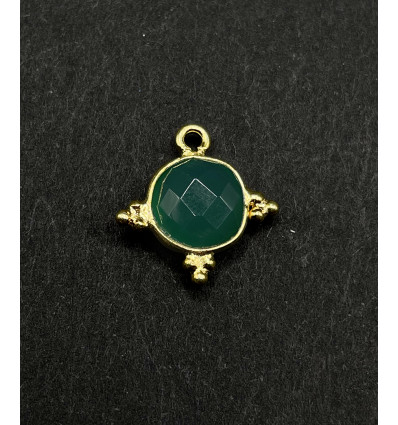 onyx vert - pendentif carré