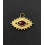 rubis - pendentif oeil pierre sertie en amande