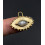 pierre de lune - pendentif oeil pierre sertie en amande