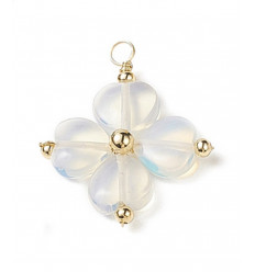 Pendentif trèfle en opalite