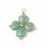 Pendentif trèfle en jade vert clair