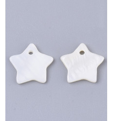 12x12mm - Pendentif nacre étoile