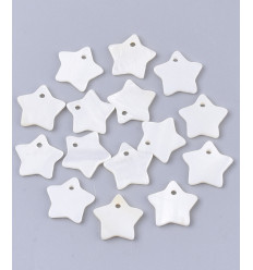 12x12mm - Pendentif nacre étoile