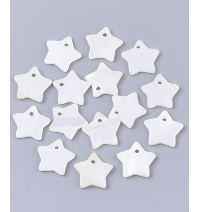 12x12mm - Pendentif nacre étoile