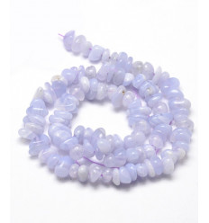 Agate bleu - Chapelet pierre puce