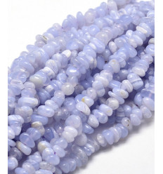 Agate bleu - Chapelet pierre puce