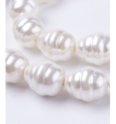 16x13mm - Grosses perles de culture naturelles - Chapelet