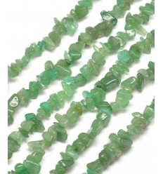 aventurine verte - Chapelet pierre chips