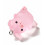 Pendentif petit cochon kawai en résine