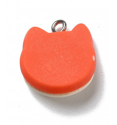 Pendentif tête de renard kawai en résine