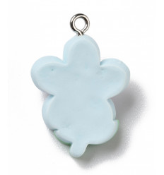 Pendentif chat fleur kawai en résine