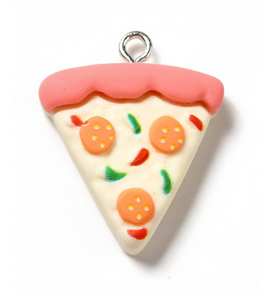 Pendentif pizza en résine