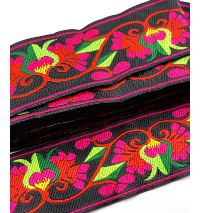 Galon indien fond noir (50cm)