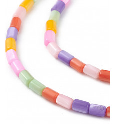 3mm - perles de nacre tubes naturelles - Chapelet