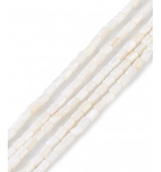 3mm - perles de nacre tubes - Chapelet