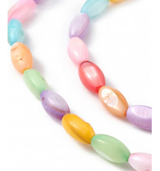 5mm - perle de nacre grain de riz - Chapelet