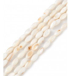 5mm - perle de nacre grain de riz - Chapelet