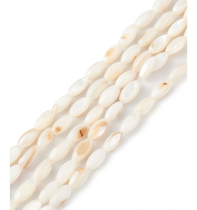 5mm - perle de nacre grain de riz - Chapelet