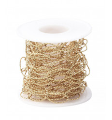 Chaine ovale sparkle dorée - acier inoxydable (10cm)