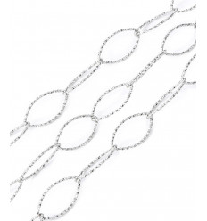 5m - Bobine chaine ovale sparkle - acier inoxydable