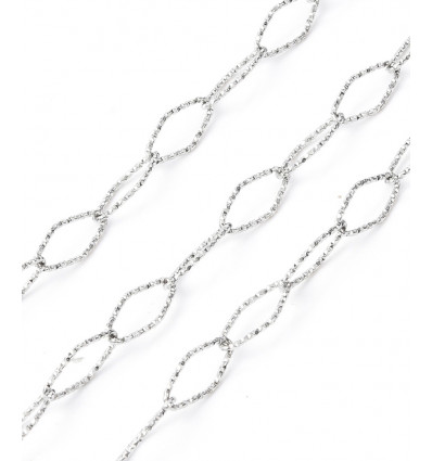 Chaine losange sparkle - acier inoxydable (10cm)