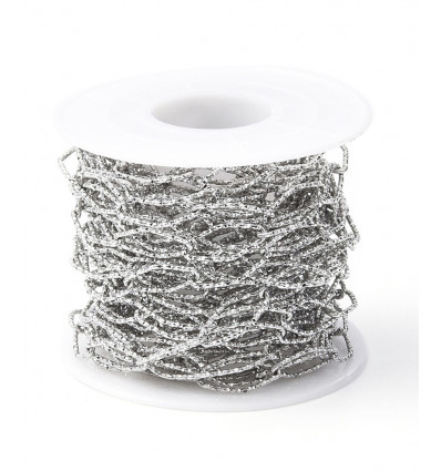 5m - bobine chaine losange sparkle - acier inoxydable