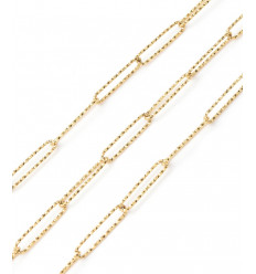 Chaine trombone fine sparkle - acier inoxydable (10cm)