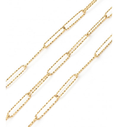 Chaine trombone fine sparkle - acier inoxydable (10cm)