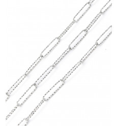 Chaine trombone fine sparkle - acier inoxydable (10cm)