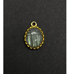 labradorite - pendentif scarabée serti en pierre