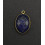 lapis lazuli - pendentif serti oval en pierre