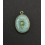 amazonite - pendentif serti oval en pierre