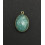 amazonite - pendentif serti oval en pierre