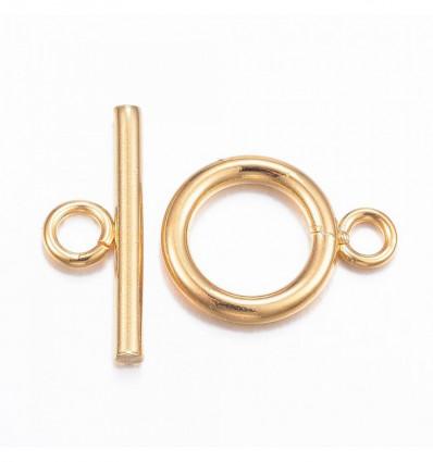 50pcs - Petit fermoir en T inoxydable