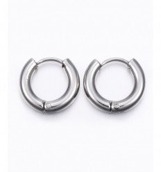 20pcs - Créole épaisse 16mm acier inoxydable épaisse