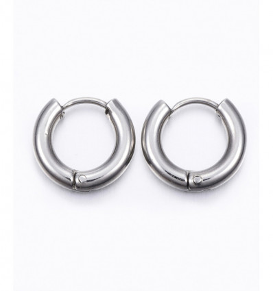 20pcs - Créole épaisse 16mm acier inoxydable épaisse