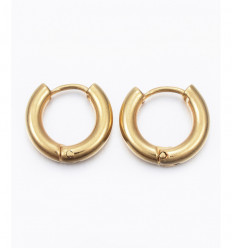 20pcs - Créole épaisse 16mm acier inoxydable épaisse