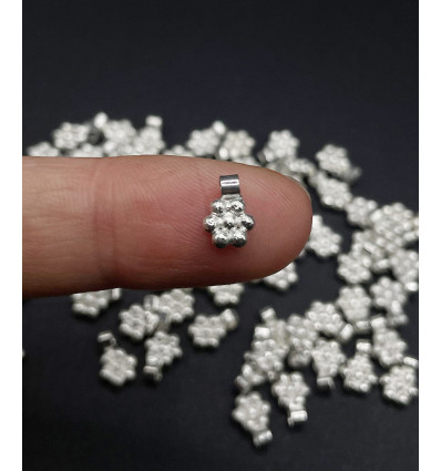 Pendentif intercalaire petite fleur suspendue (1pc)