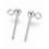 100pcs - puces d'oreilles avec boucles